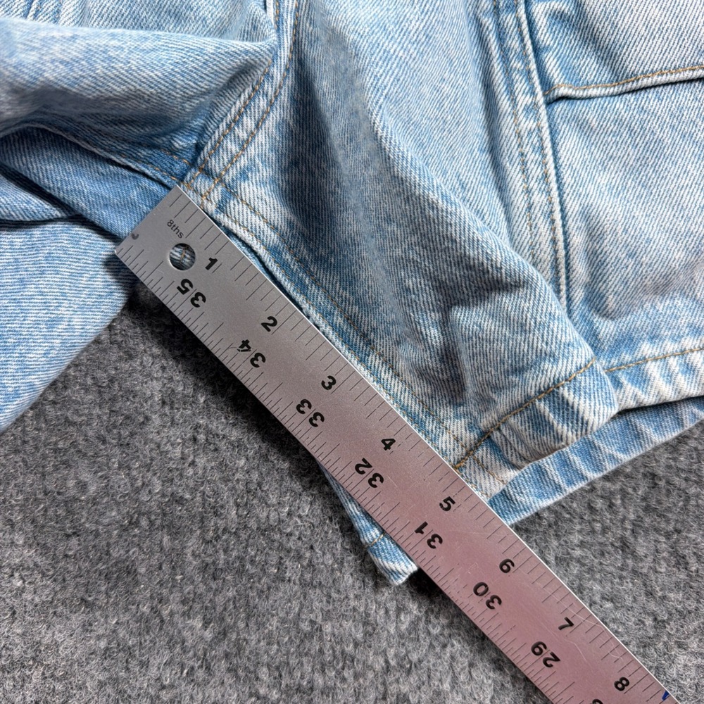 Abercrombie & Fitch The Dad Short Women 26 Light Blue High Rise Utility Denim - Picture 13 of 14